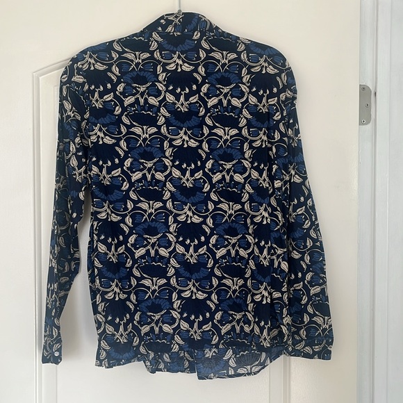Sezane Blue Floral Button Down Shirt - Picture 6 of 11